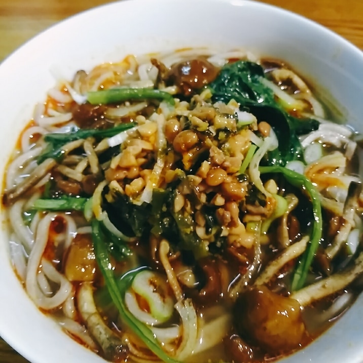 ピリ辛スタミナ年越し蕎麦！